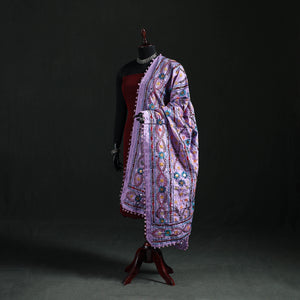 Phulkari Hand Embroidered Chanderi Silk Dupatta 02