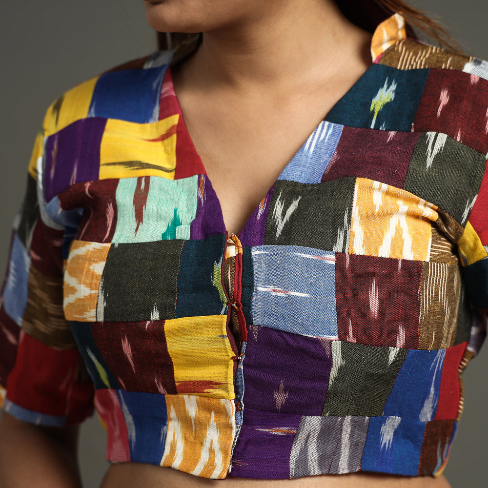 Patchwork Stitched Blouse
