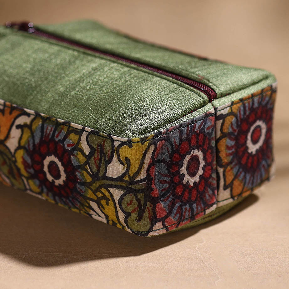 Multicolor - Handpainted Kalamkari Multipurpose Cosmetic/Toiletry Bag 07