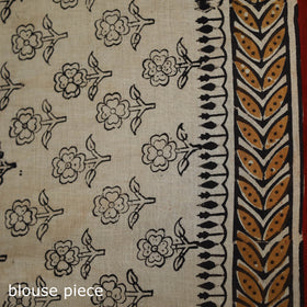 Pedana Hand Block Print Natural Dyed Cotton Kalamkari Saree 40