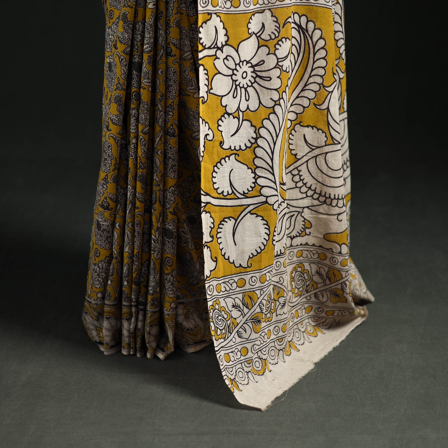 Cotton Saree in Kalamkari Print  23