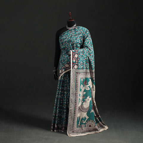 Cotton Saree in Kalamkari Print  24