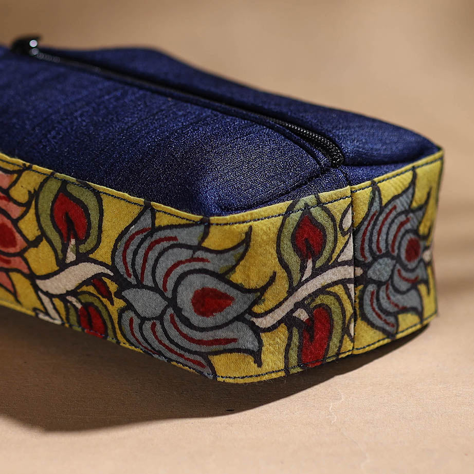 Yellow - Handpainted Kalamkari Multipurpose Cosmetic/Toiletry Bag 10