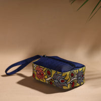 Yellow - Handpainted Kalamkari Multipurpose Cosmetic/Toiletry Bag 10