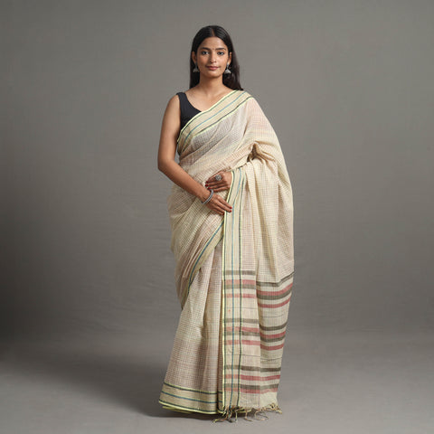 Narayanpet Checks Chakkar Dobby Cotton Handloom Saree 110