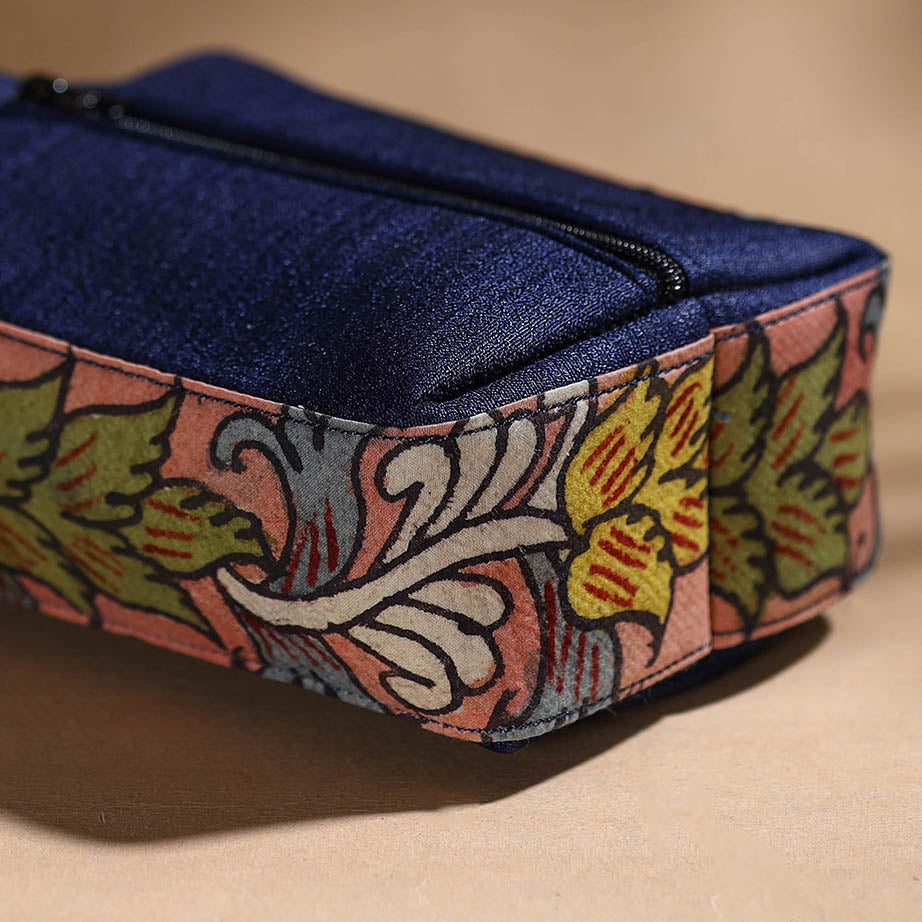 Peach - Handpainted Kalamkari Multipurpose Cosmetic/Toiletry Bag 11