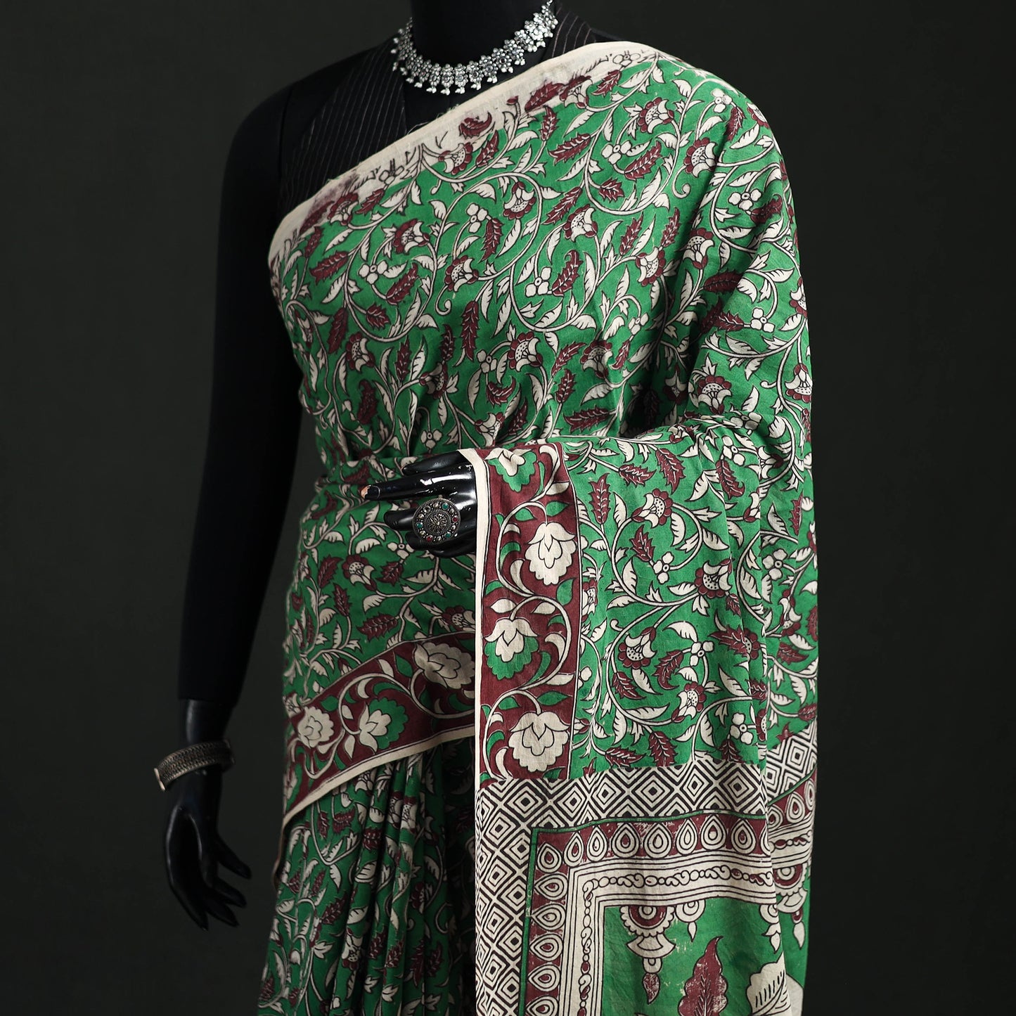 Cotton Saree in Kalamkari Print  25