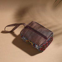 Blue - Handpainted Kalamkari Multipurpose Cosmetic/Toiletry Bag 12