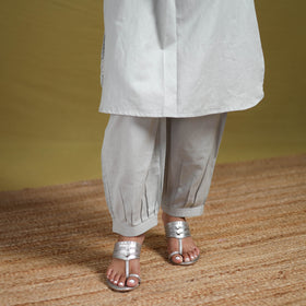 Hand Embroidered Flex Cotton Plain Straight Kurta & Afghani Salwar Set for women 05