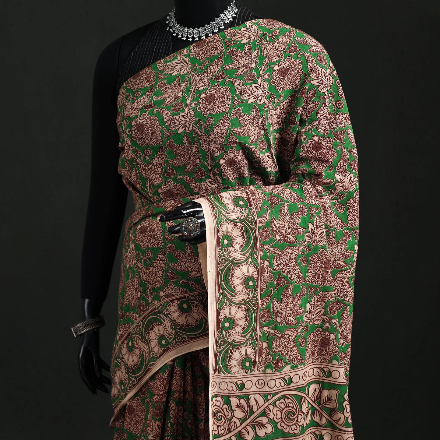 Cotton Saree in Kalamkari Print  26