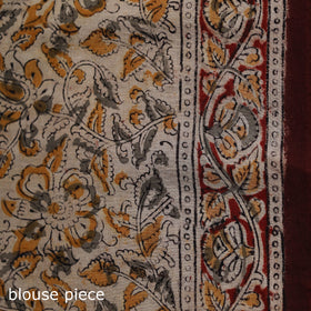 Pedana Hand Block Print Natural Dyed Cotton Kalamkari Saree 43