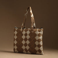 Brown - Handcrafted Quilted Cotton Hand Bag 21