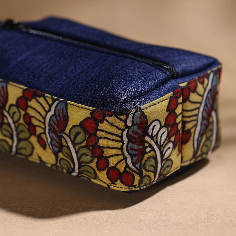 Yellow - Handpainted Kalamkari Multipurpose Cosmetic/Toiletry Bag 20