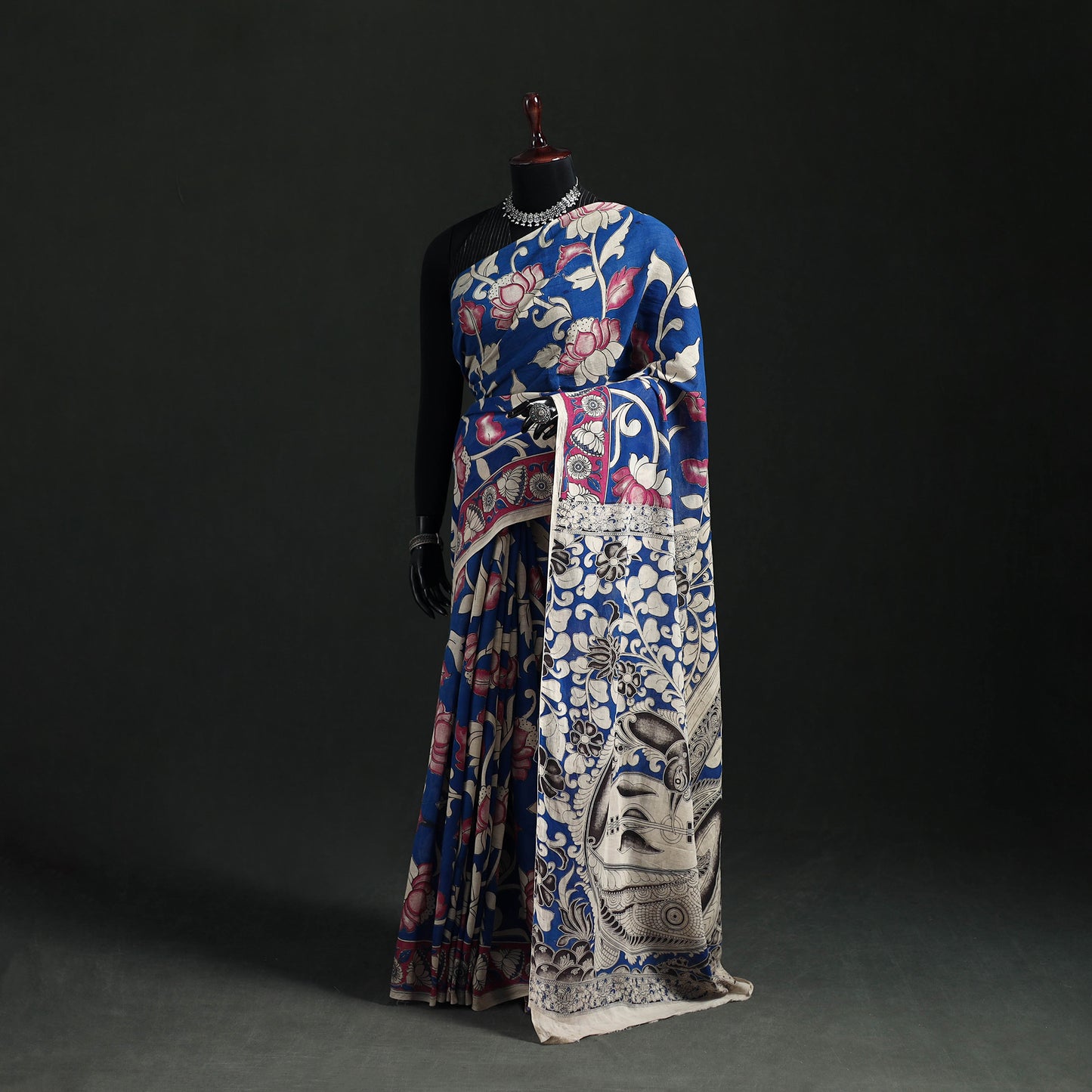 Cotton Saree in Kalamkari Print  28