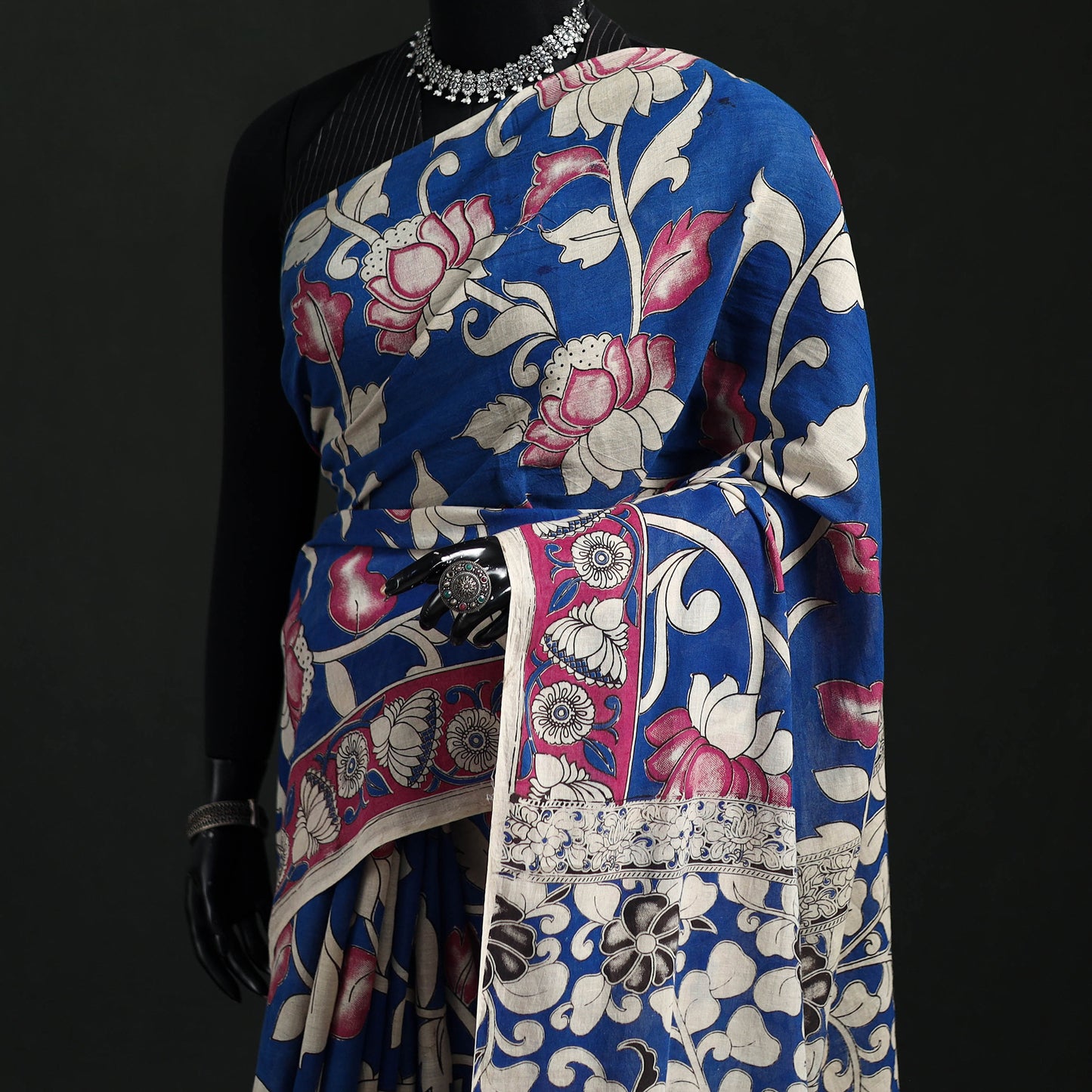 Cotton Saree in Kalamkari Print  28