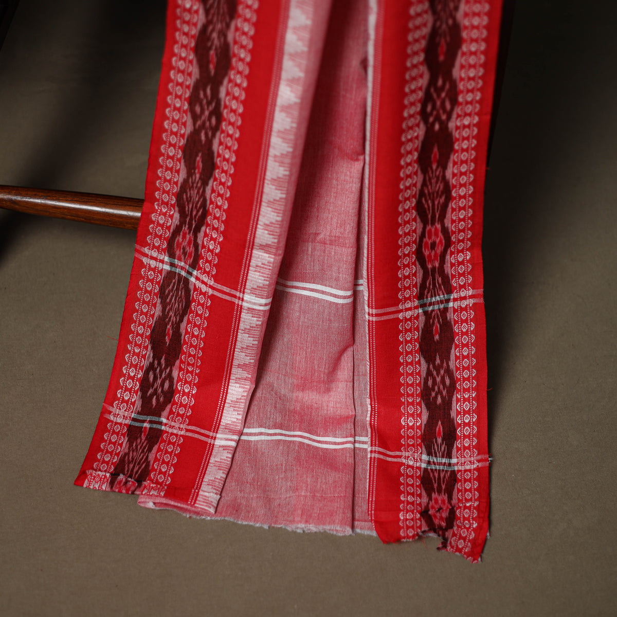 Sanganeri Block Print Cotton Unstitched Dress Material: Kurta, Bottom & Dupatta with Jewellery 12