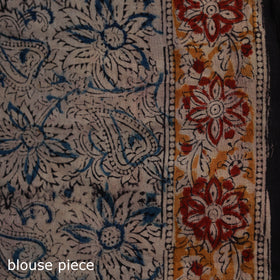 Pedana Hand Block Print Natural Dyed Cotton Kalamkari Saree 45