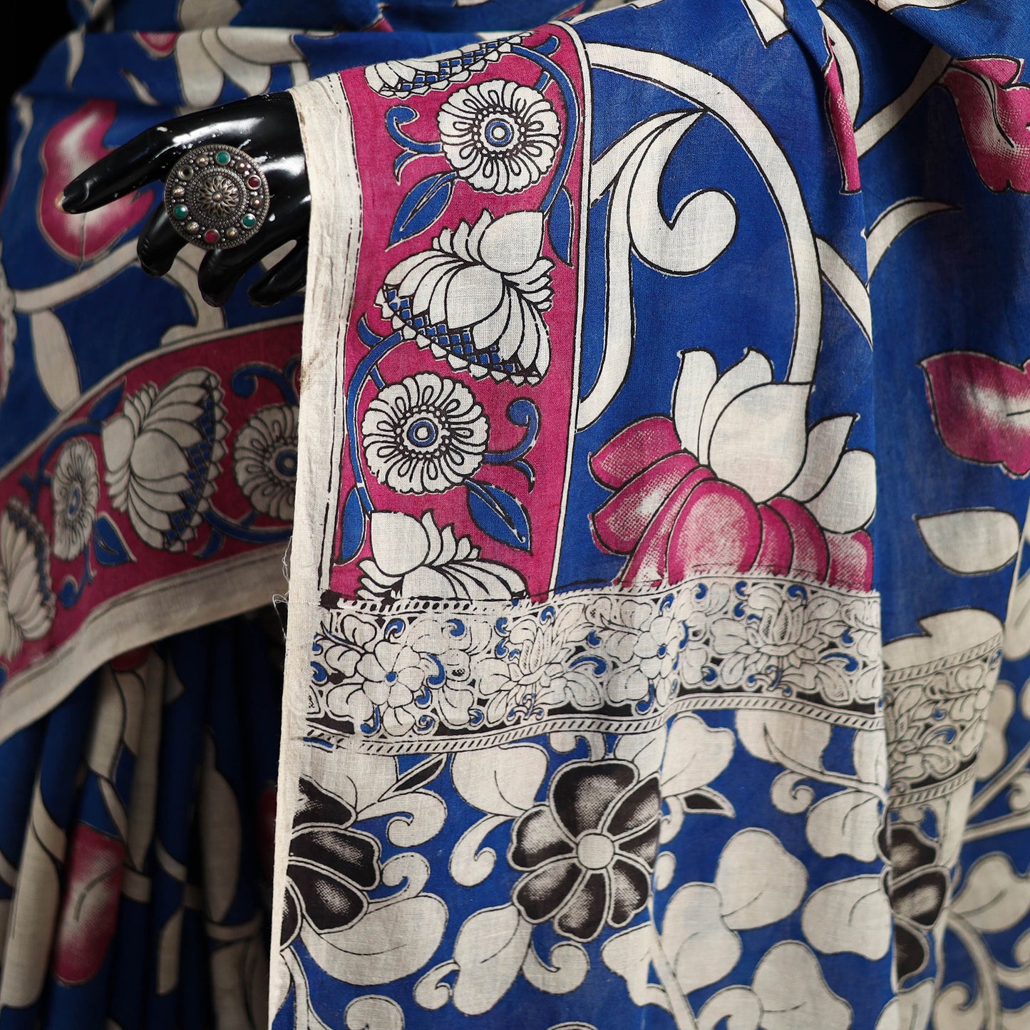Cotton Saree in Kalamkari Print  28