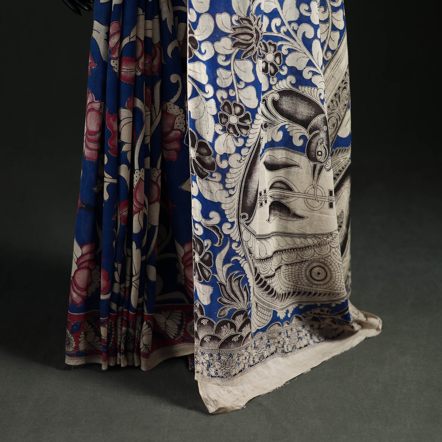 Cotton Saree in Kalamkari Print  28