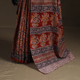 Pedana Hand Block Print Natural Dyed Cotton Kalamkari Saree 46