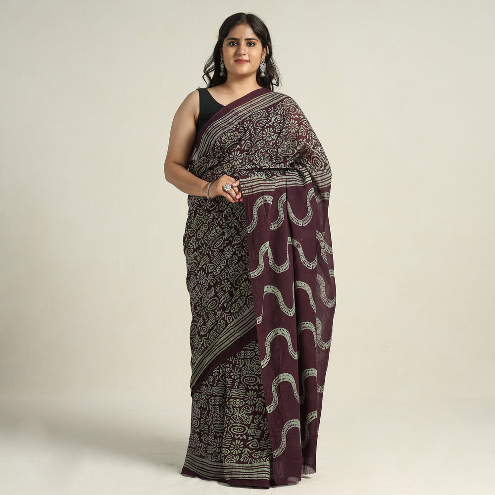 Batik Print Saree