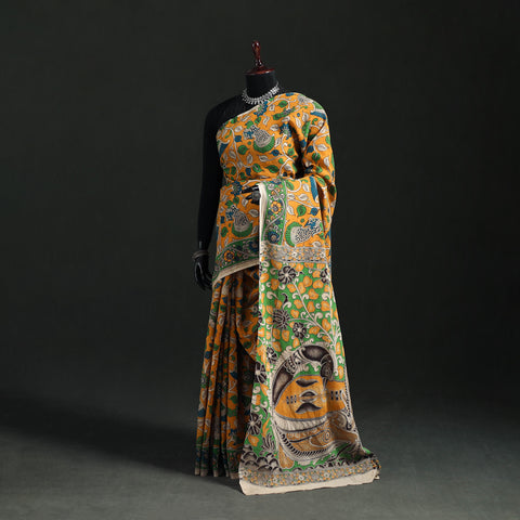 Cotton Saree in Kalamkari Print  29