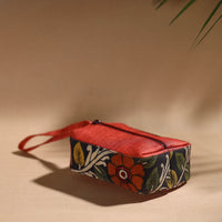 Black - Handpainted Kalamkari Multipurpose Cosmetic/Toiletry Bag 23