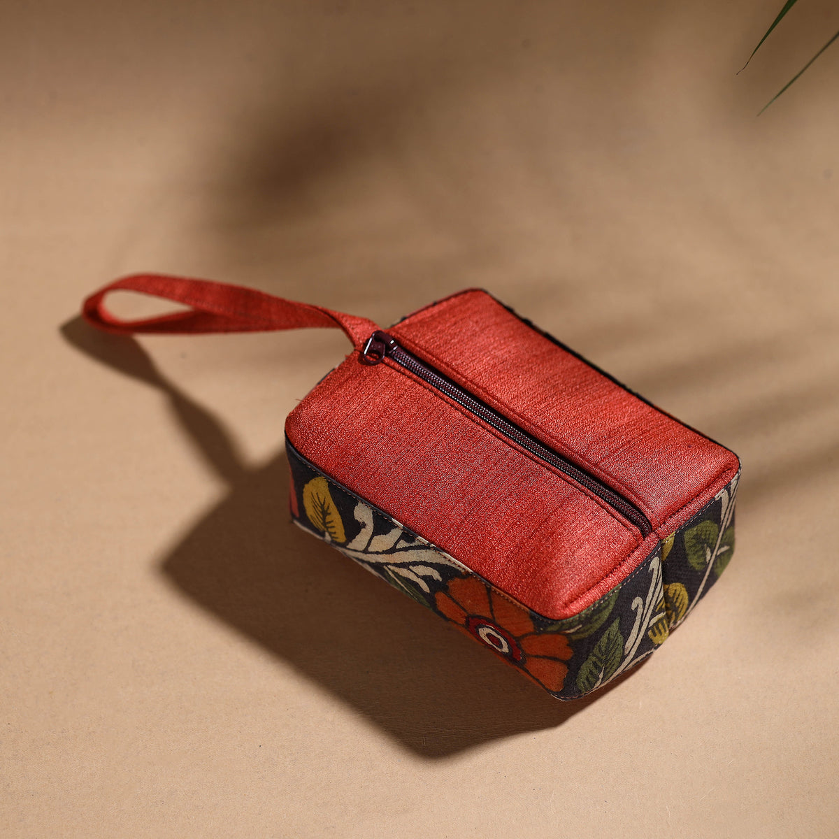 Black - Handpainted Kalamkari Multipurpose Cosmetic/Toiletry Bag 23