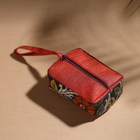 Black - Handpainted Kalamkari Multipurpose Cosmetic/Toiletry Bag 23