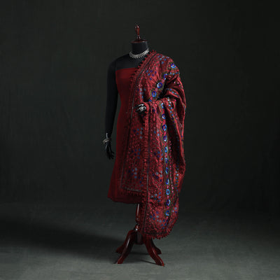 Phulkari Hand Embroidered Chanderi Silk Dupatta 11