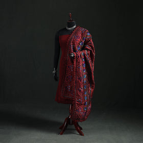 Phulkari Hand Embroidered Chanderi Silk Dupatta 11
