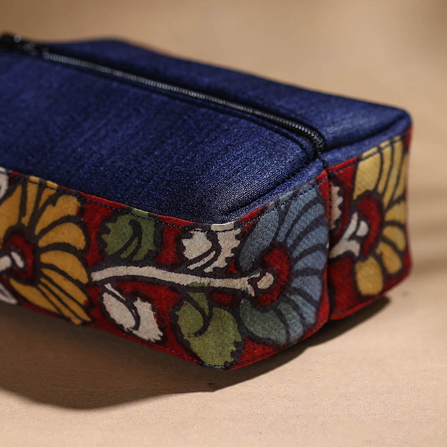 Red - Handpainted Kalamkari Multipurpose Cosmetic/Toiletry Bag 24