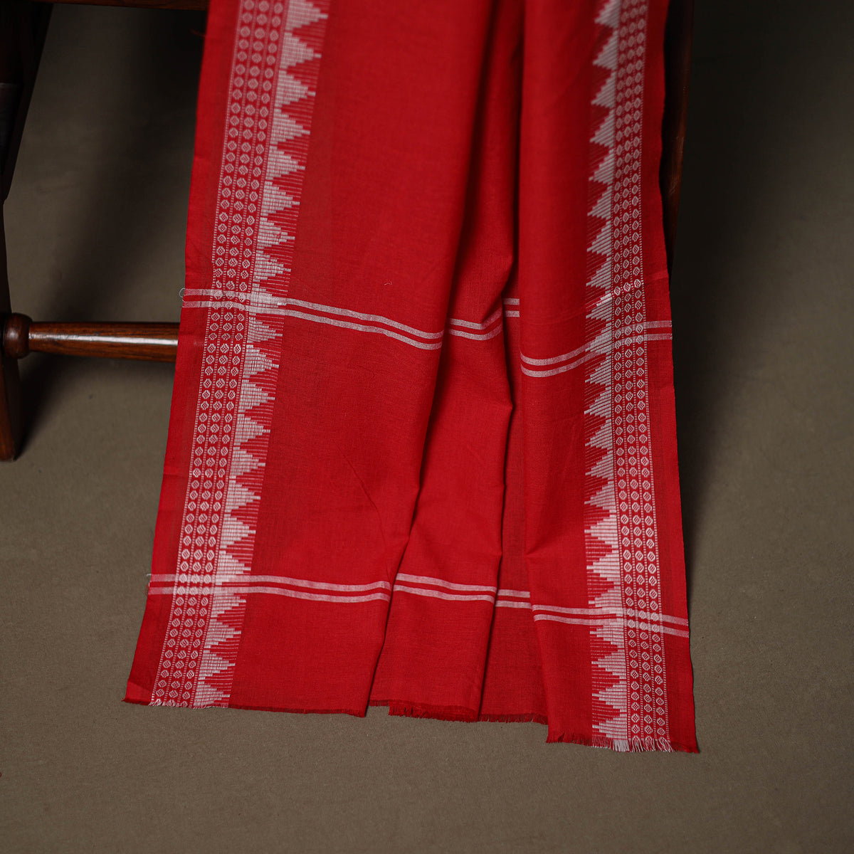Sanganeri Block Print Cotton Unstitched Dress Material: Kurta, Bottom & Dupatta with Jewellery 13