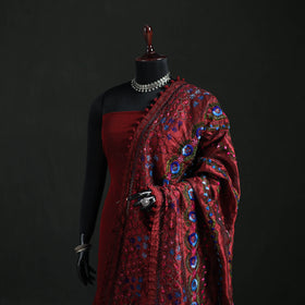 Phulkari Hand Embroidered Chanderi Silk Dupatta 11