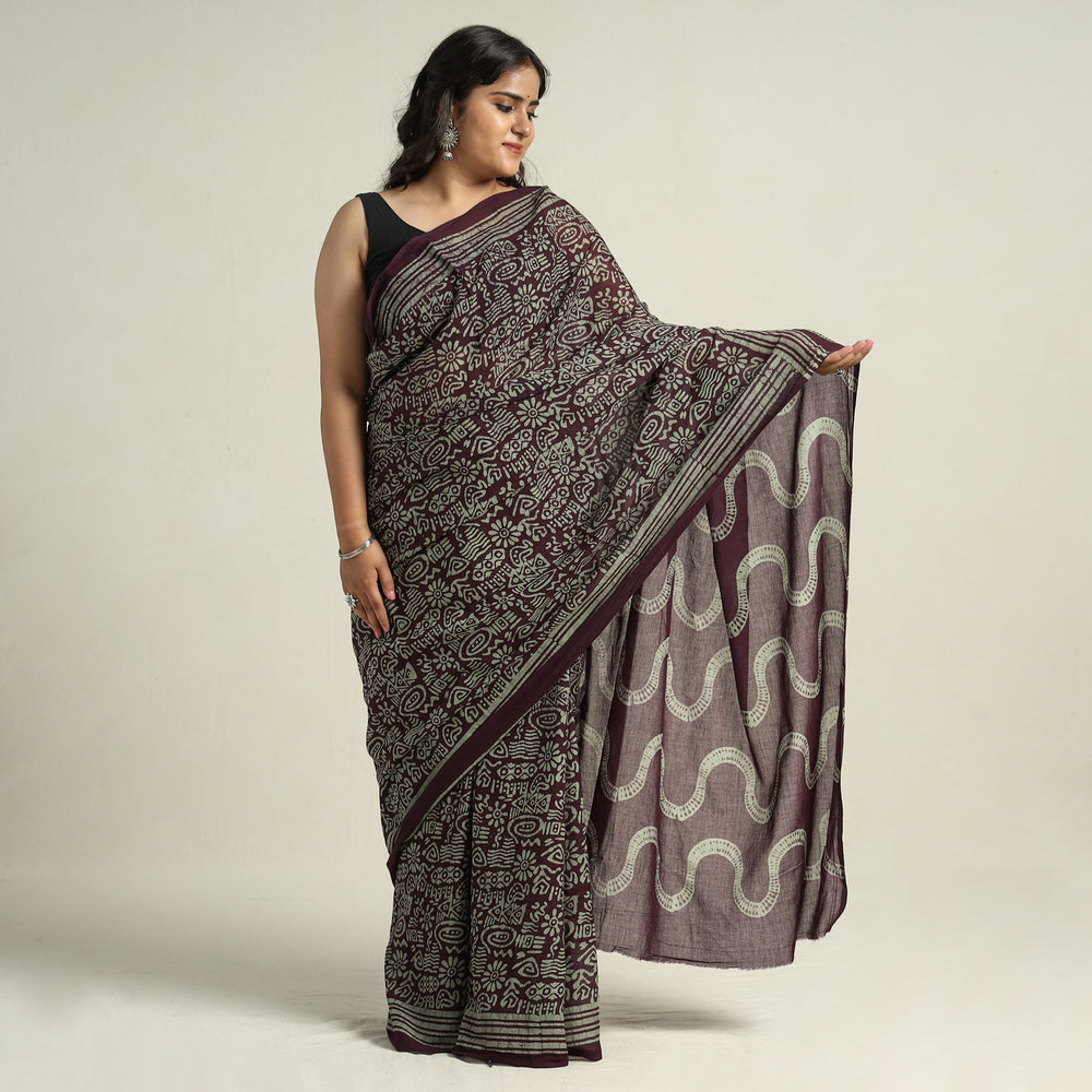 Batik Print Saree