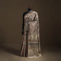 Pedana Hand Block Print Natural Dyed Cotton Kalamkari Saree 47
