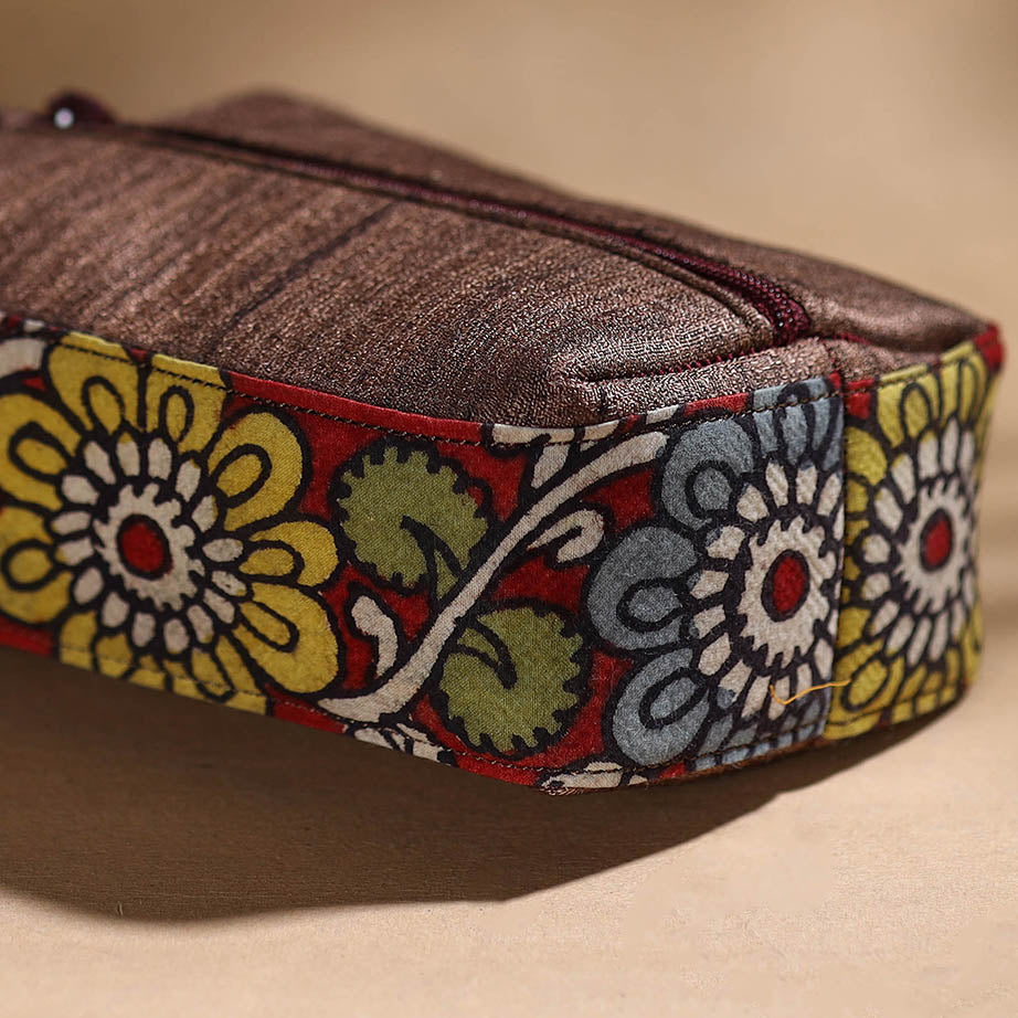 Red - Handpainted Kalamkari Multipurpose Cosmetic/Toiletry Bag 27