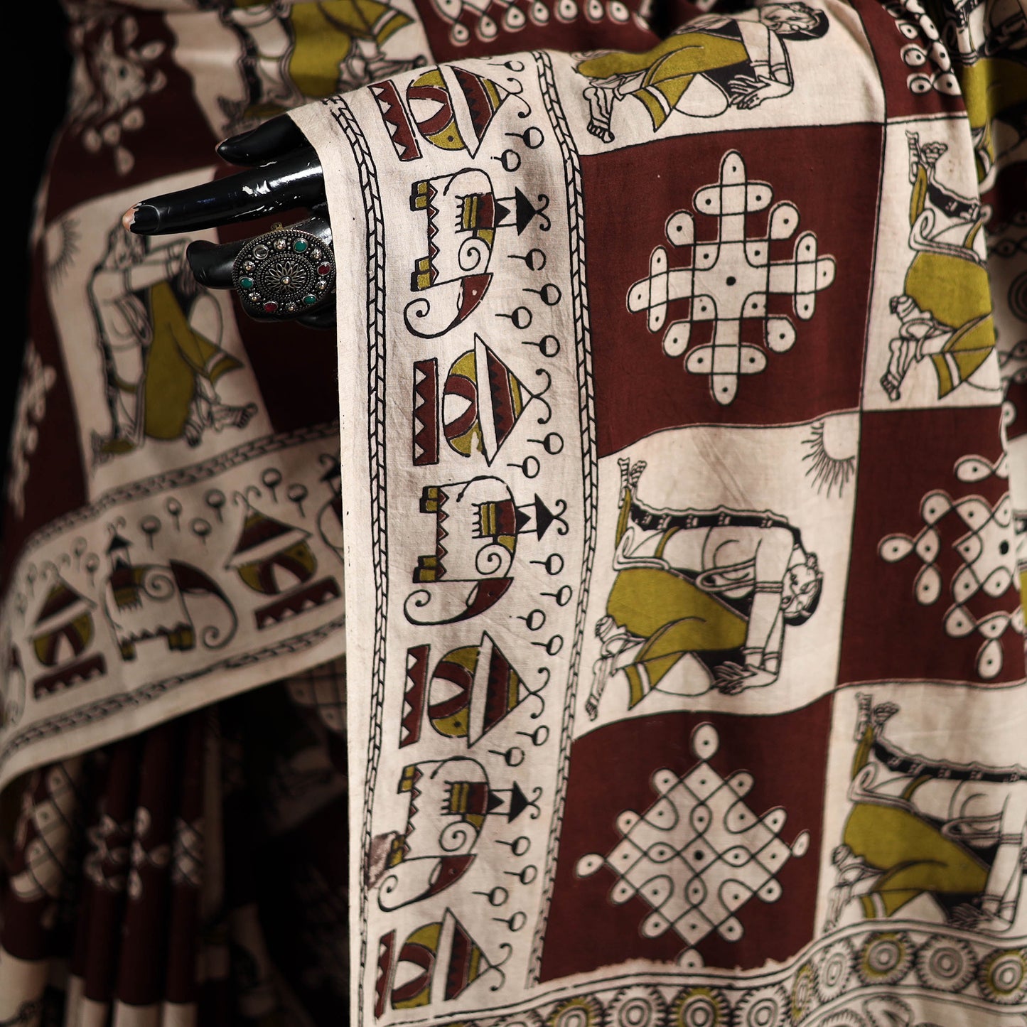 Cotton Saree in Kalamkari Print  30