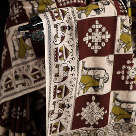 Cotton Saree in Kalamkari Print  30
