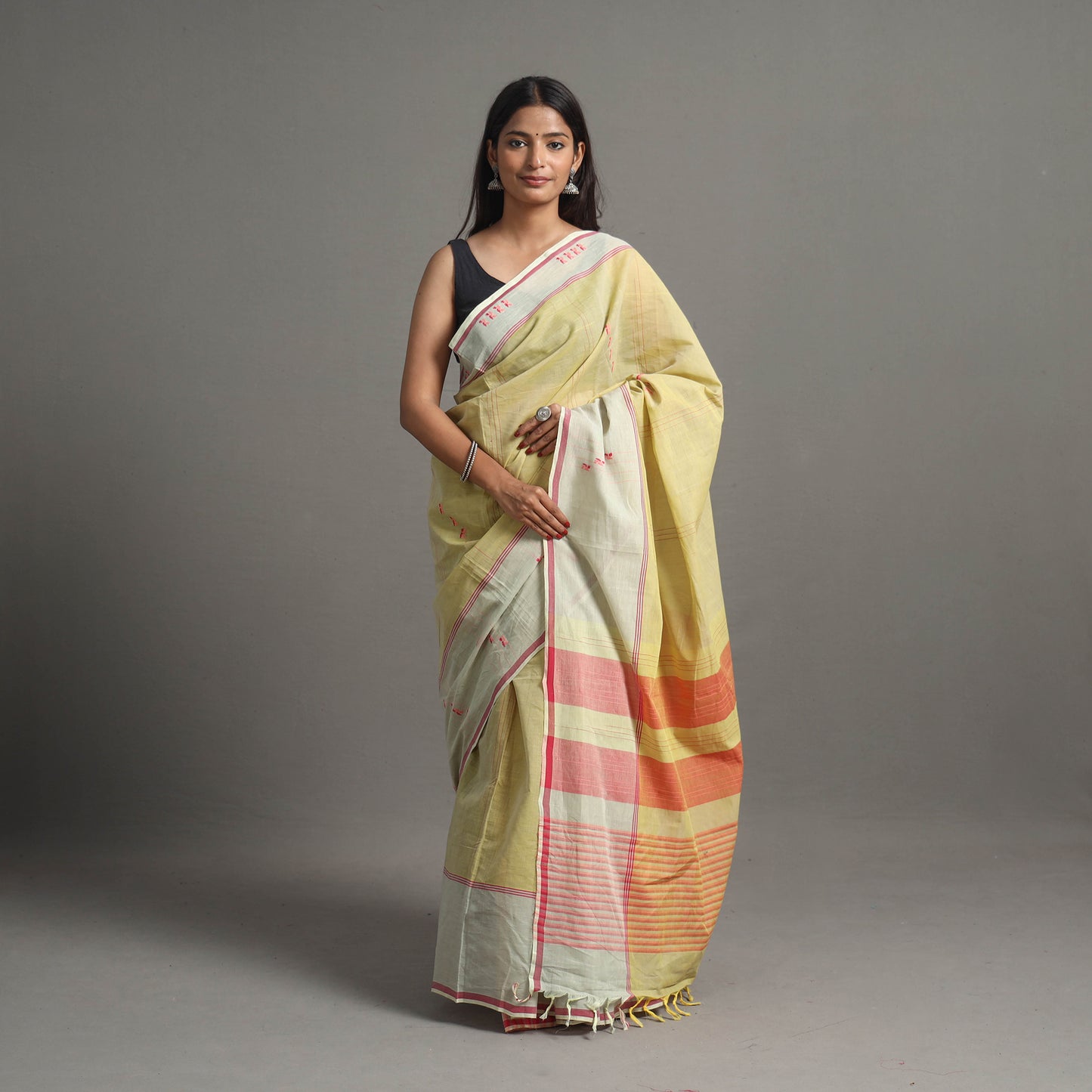 Tikali Buta Cotton Handloom Saree 115