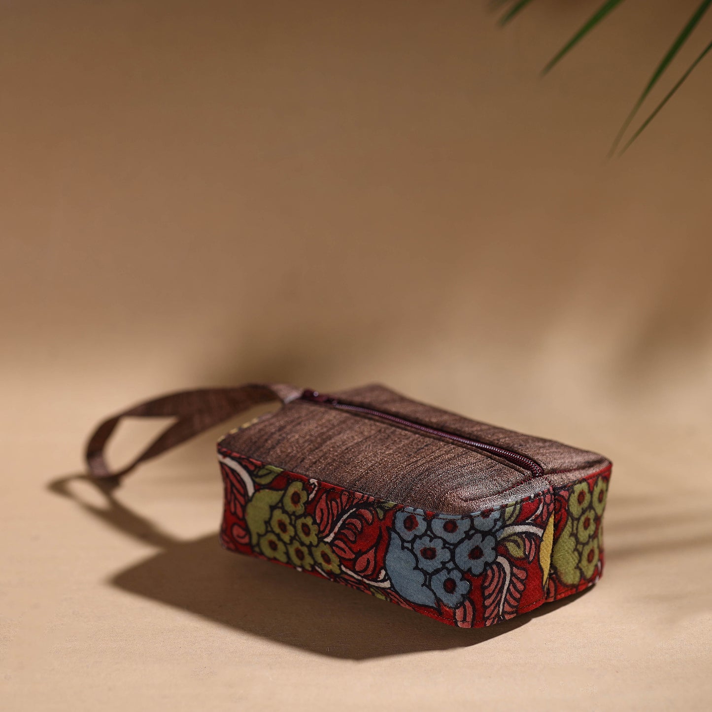 Multicolor - Handpainted Kalamkari Multipurpose Cosmetic/Toiletry Bag 28