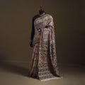 Pedana Hand Block Print Natural Dyed Cotton Kalamkari Saree 48