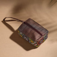 Green - Handpainted Kalamkari Multipurpose Cosmetic/Toiletry Bag 29