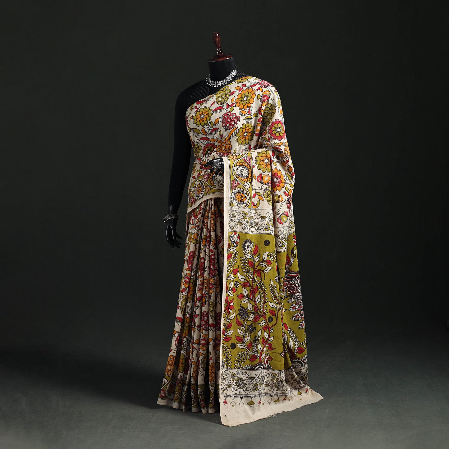 Cotton Saree in Kalamkari Print  31