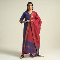 Mangalagiri Kurta with Palazzo & Dupatta Set
