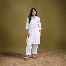 Sequin Work Flex Cotton Plain Straight Kurta with Pant Set for women 07