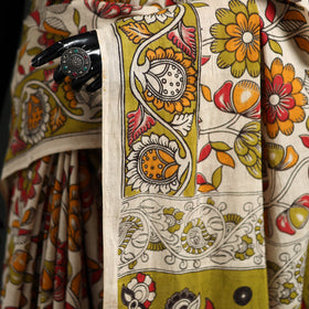 Cotton Saree in Kalamkari Print  31