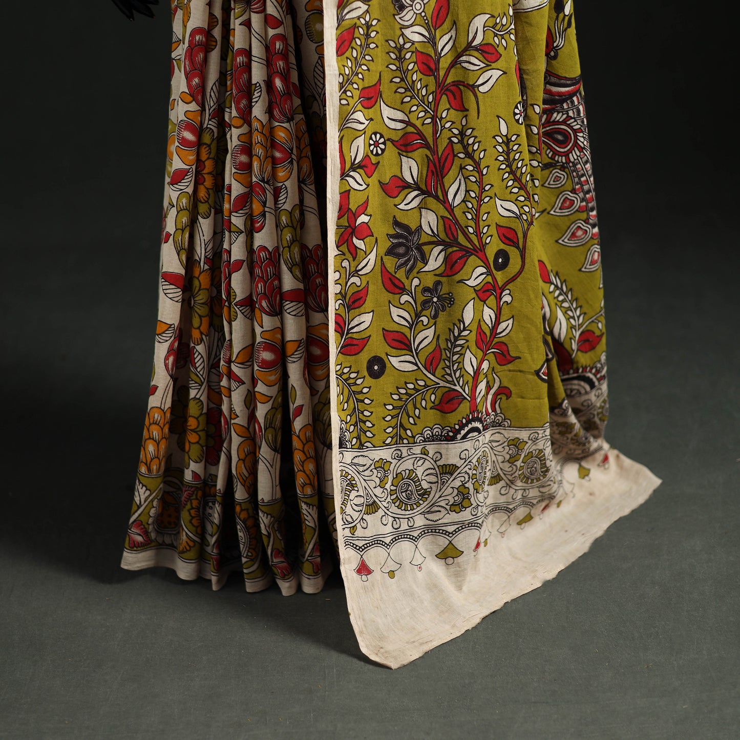 Cotton Saree in Kalamkari Print  31