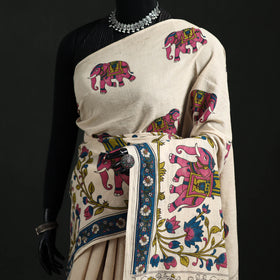 Cotton Saree in Kalamkari Print  32