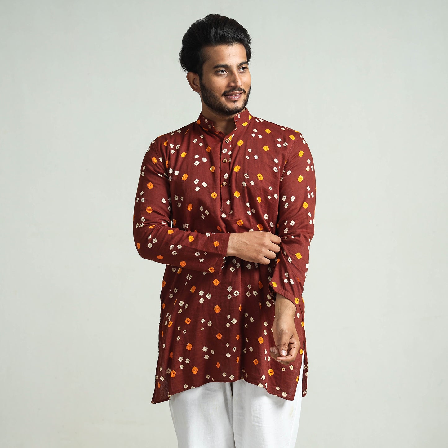 bandhani men kurta